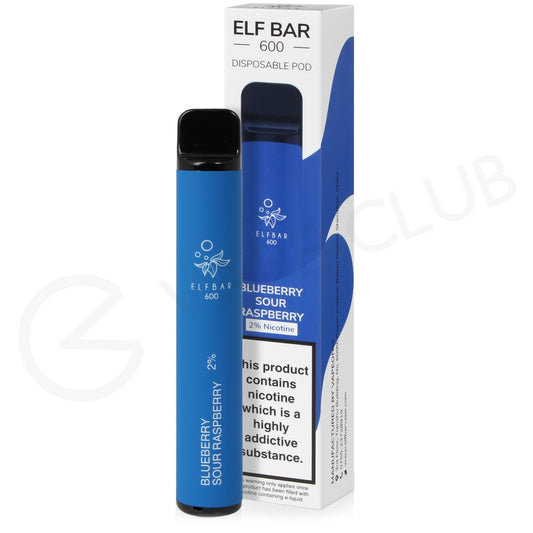 BLUEBERRY SOUR RASPBERRY ELF BAR DISPOSABLE VAPE (CASE OF10)