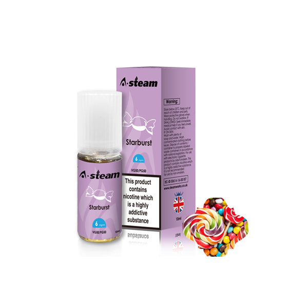 A-Steam Fruit Flavours 12MG 10ML (50VG/50PG)