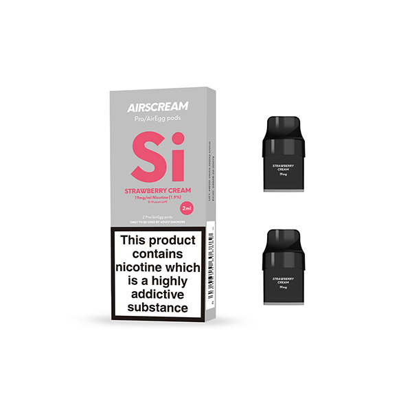 19mg AIRSCREAM Air Pre Filled Pods 2PCS 1.2Ω 2ml ( Compatible With  AirsPops Pro & AirEgg )