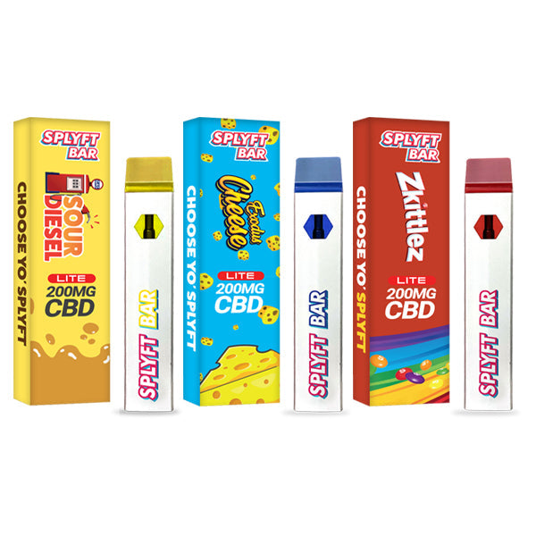 SPLYFT BAR LITE 200mg Full Spectrum Flowform CBD Disposable Vape (BUY 1 GET 1 FREE)