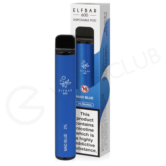 Elf Bar 600 Mad blue disposable vape 20mg