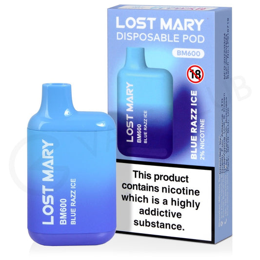 Blue Razz Ice Lost Mary BM600 Disposable Vape 20mg (Offer)