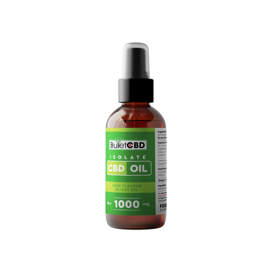 Bullet CBD 1000mg Pure Mint CBD Isolate MCT Oil Spray - 10ml