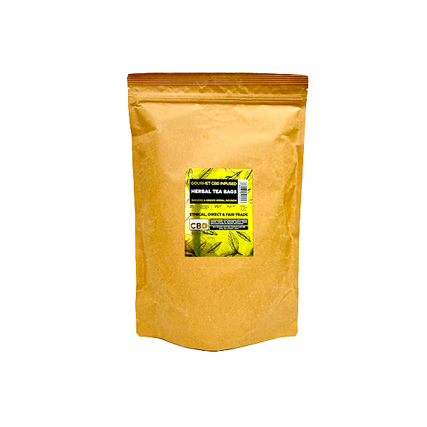 Equilibrium CBD 340mg Tea Turmeric & Ginger Catering Pack - 100 Biodegradable Pyramid Tea Bags