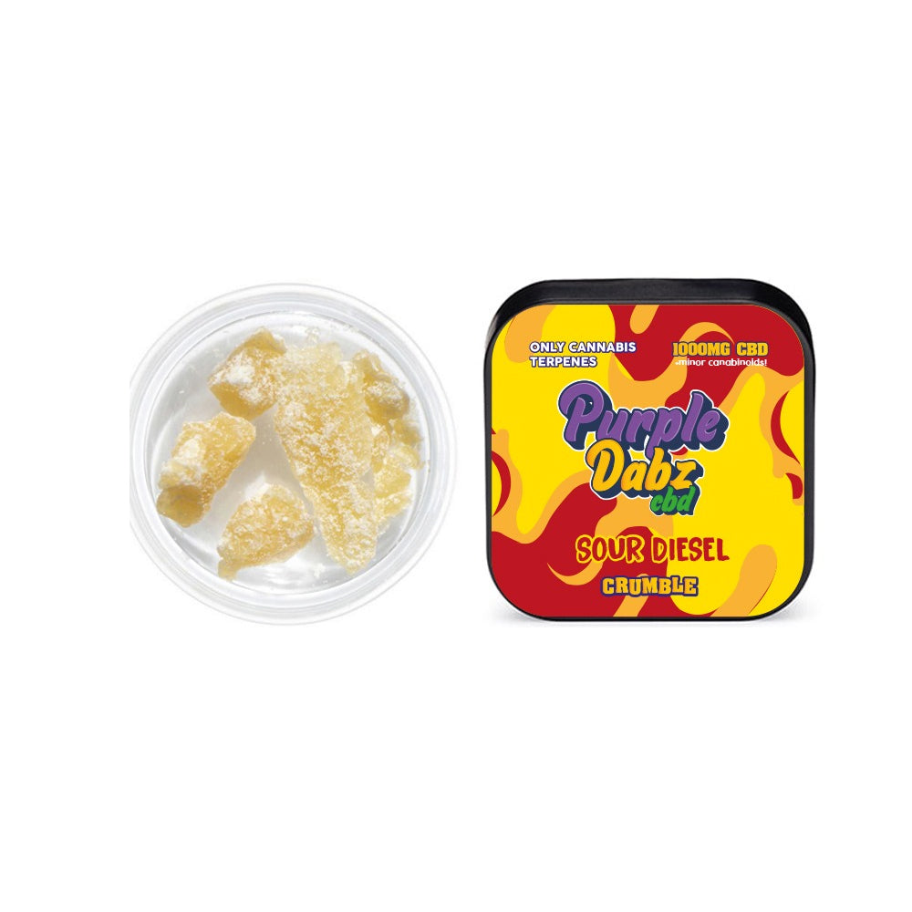 Purple Dabz by Purple Dank 1000mg CBD Crumble - Sour Diesel (BUY 1 GET 1 FREE)