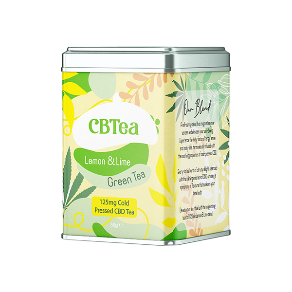 CBTea 125mg Cold Pressed Full Spectrum CBD Lemon & Lime - 50g